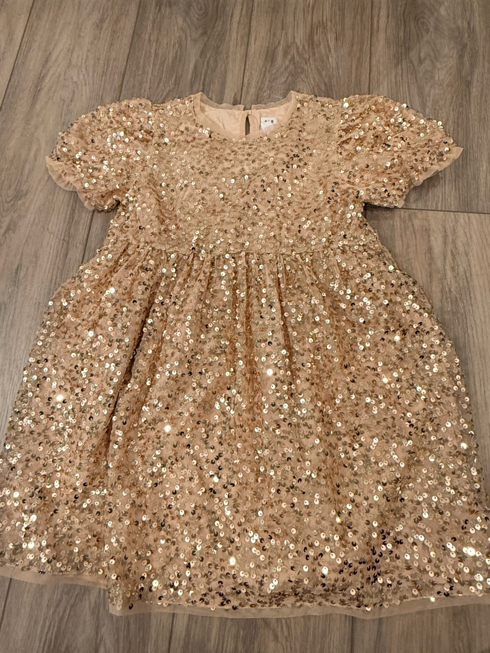 GAP Girls' Gold Sequin Party Dress